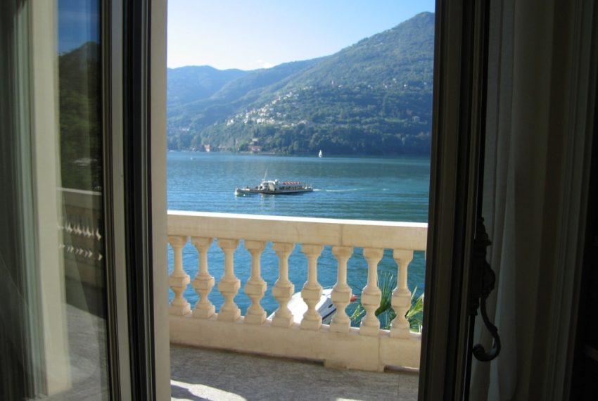 View of Lake Como from a balcony