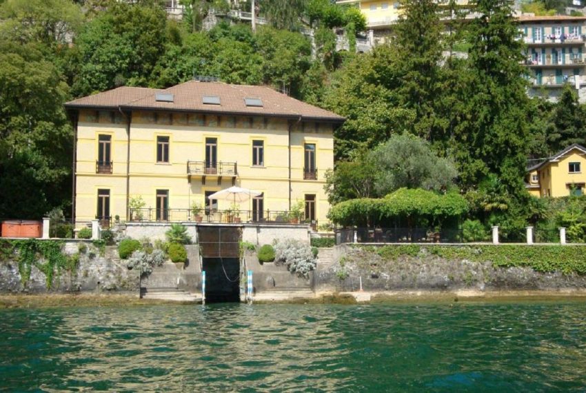view of the villa from lake como