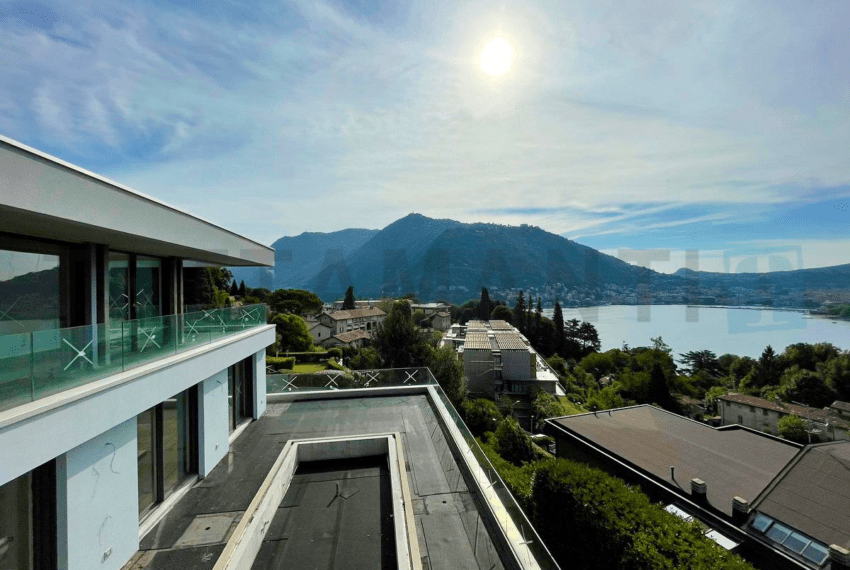 villa swimming pool lake como panorama