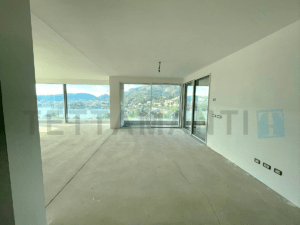 living room with terrace pool