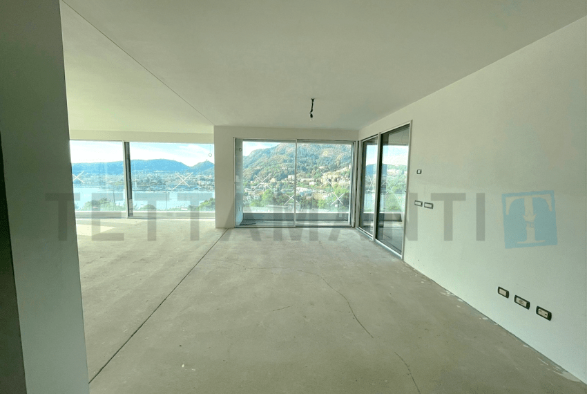 living room with terrace pool