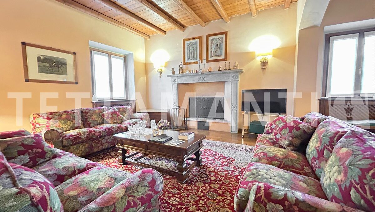 living room with fireplace