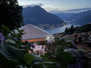 lake view from the garde/house Torno villa for sale